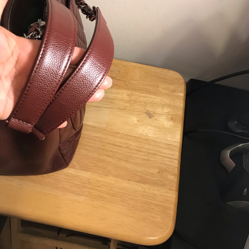 Chanel GST Caviar Grand Shopping tote maroon bag - Picture 6 of 16